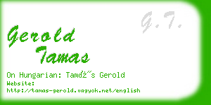 gerold tamas business card